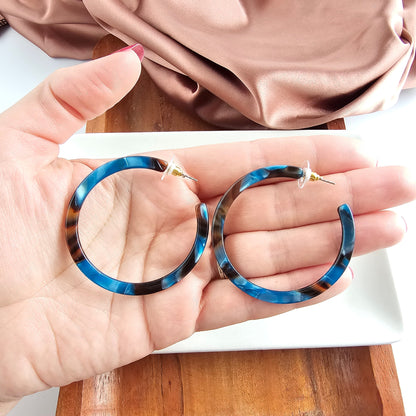 Cameron Hoops - Mocha & Blue