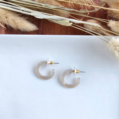 Micro Cam Mini Hoops - Cashmere