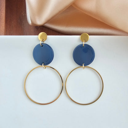 Sadie Earrings - Navy