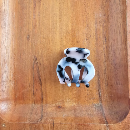 Claire Hair Claw Trio - Blue Tortoise, Snow Tortoise, and Fuchsia Tortoise