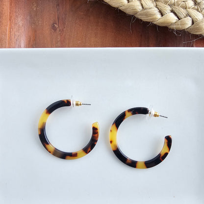 Camy Hoops - Tortoise