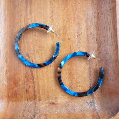 Cameron Hoops - Mocha & Blue