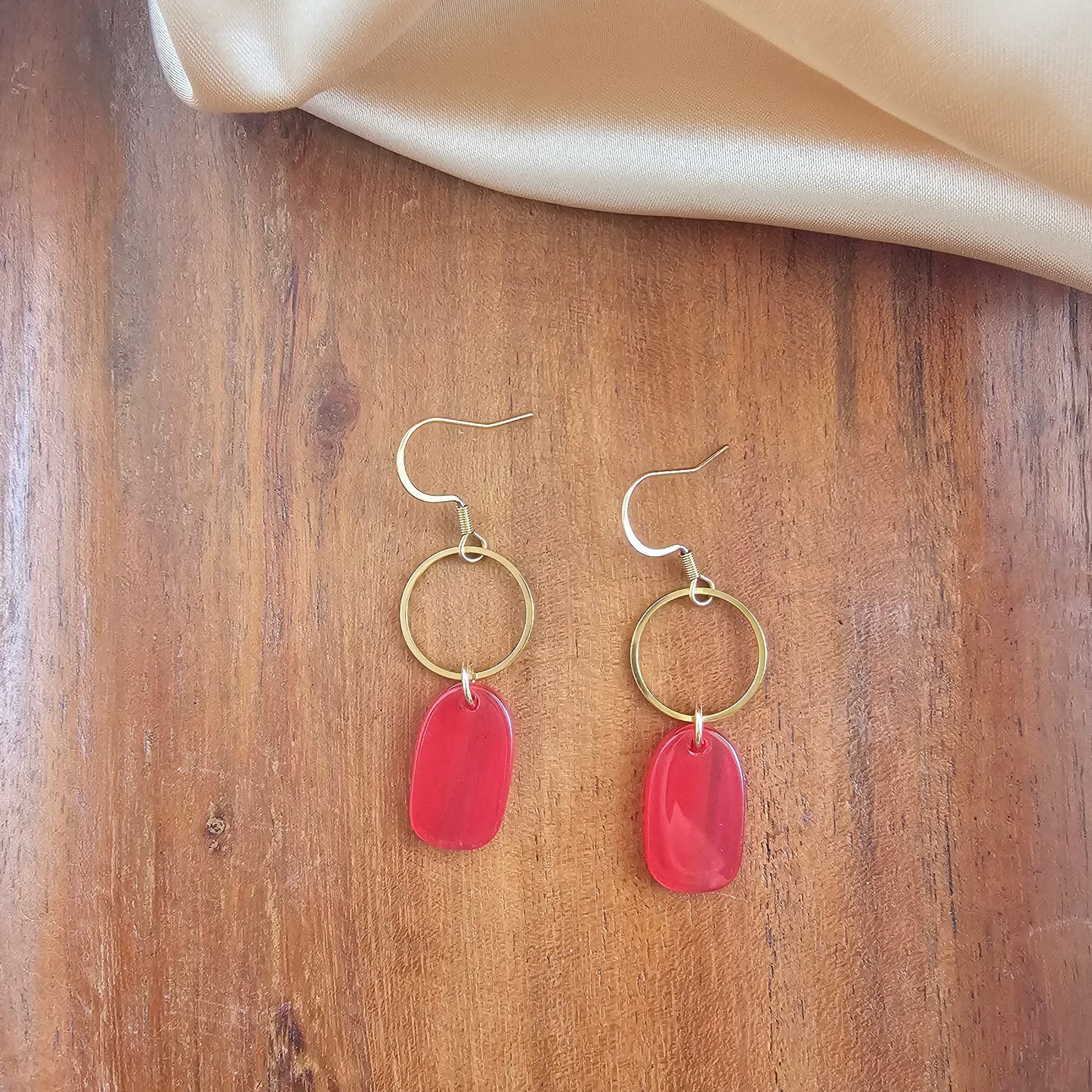 Emma Earrings - Ruby Red