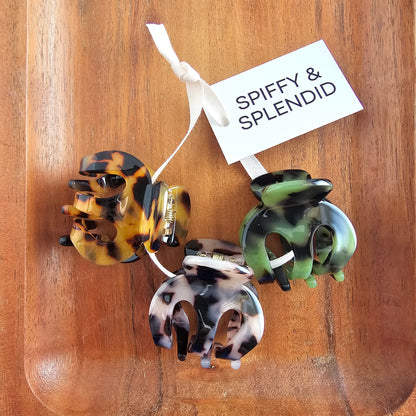 Claire Hair Claw Trio - Olive Tortoise, Blonde Tortoise, and Tortoise