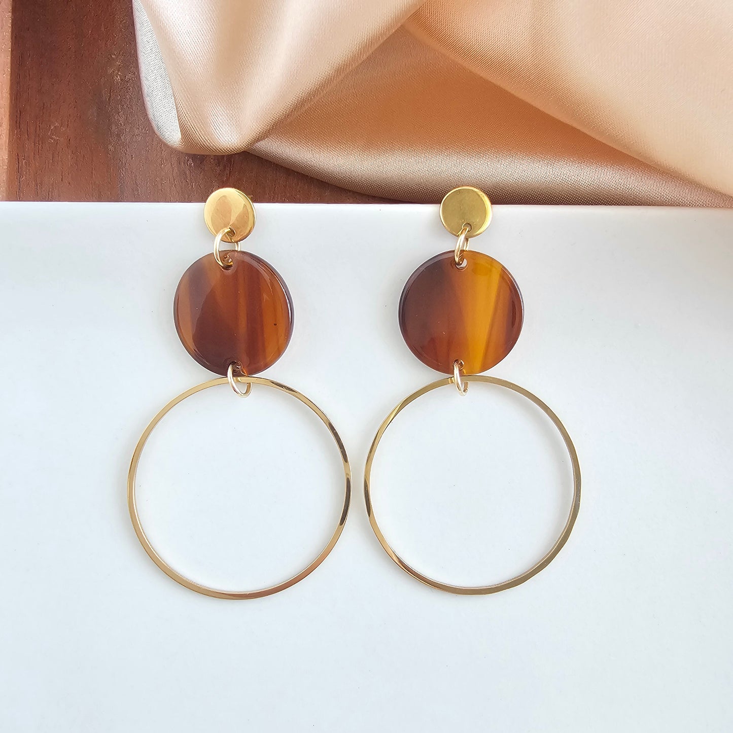 Sadie Earrings - Walnut