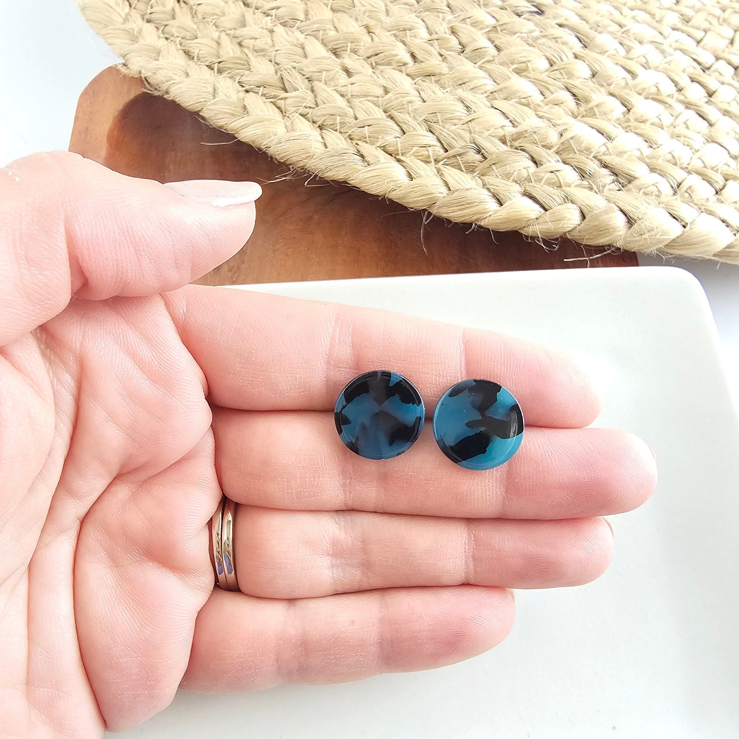 Sophie Studs - Blue Tortoise