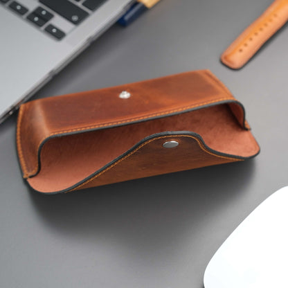 Rochester Full-Grain Leather Eyeglass Case