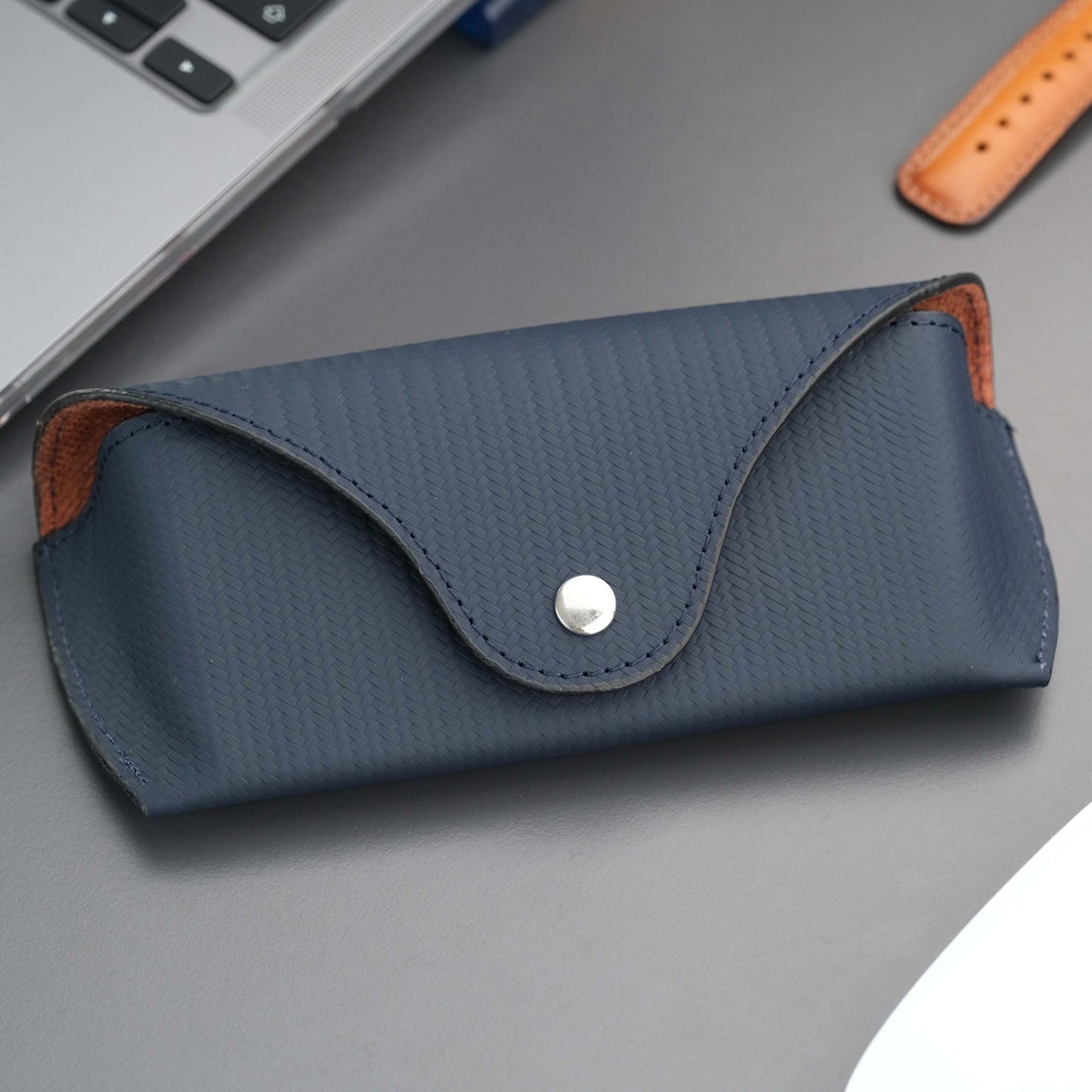 Rochester Full-Grain Leather Eyeglass Case