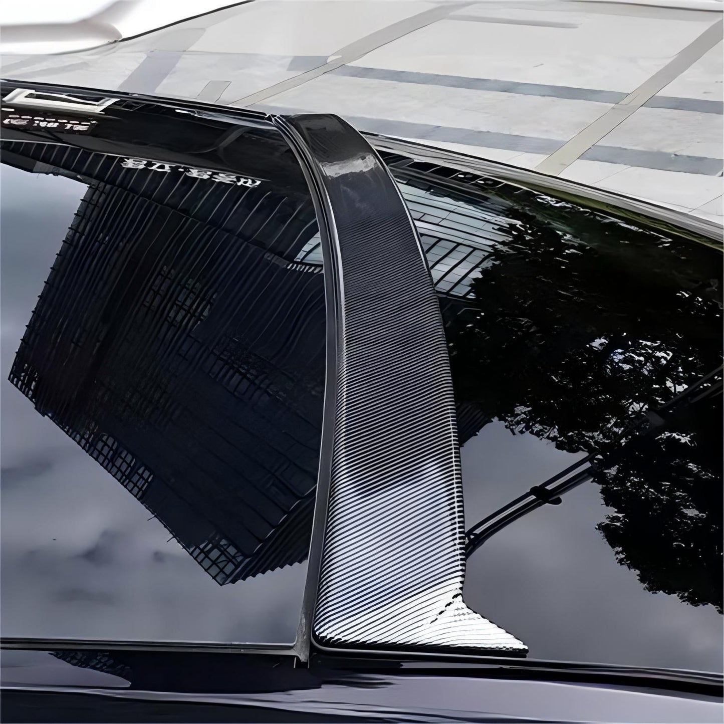 Roof Spoiler Window Top Wing For Tesla Model Y - Real Carbon Fiber