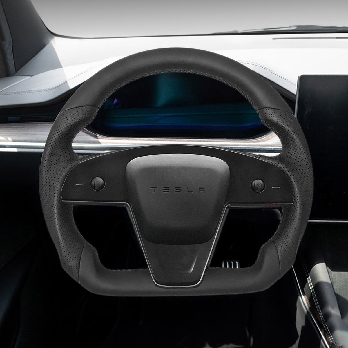 Round Steering Wheel Replacement for Tesla Model S / X 2021-2025