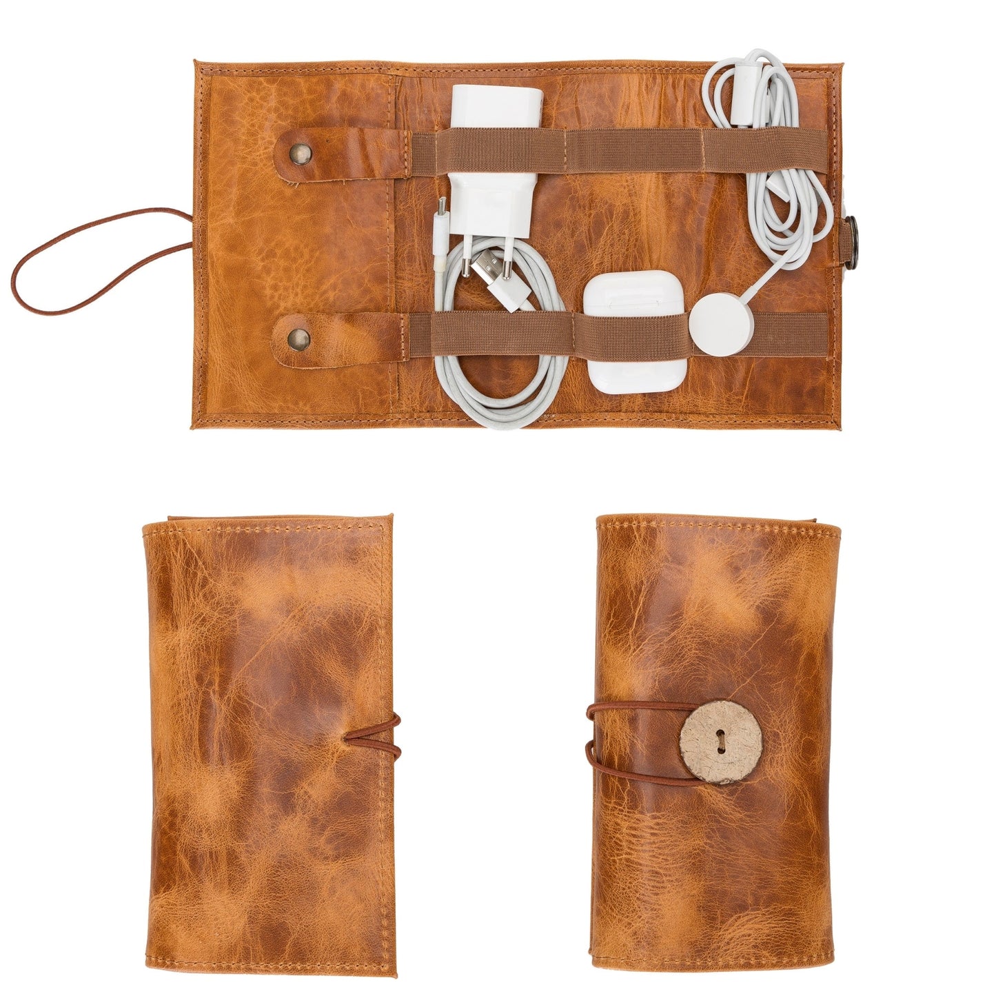 Salida Travel Pouch and Premium Leather Cable Organizer