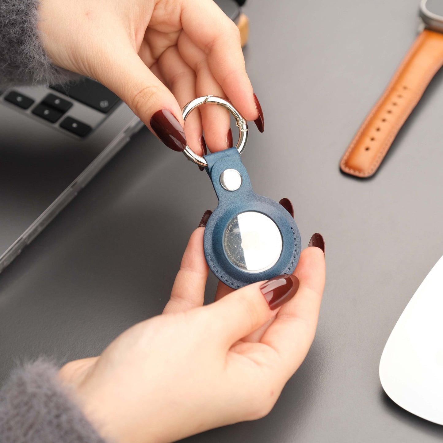 Saratoga Leather AirTag Holder