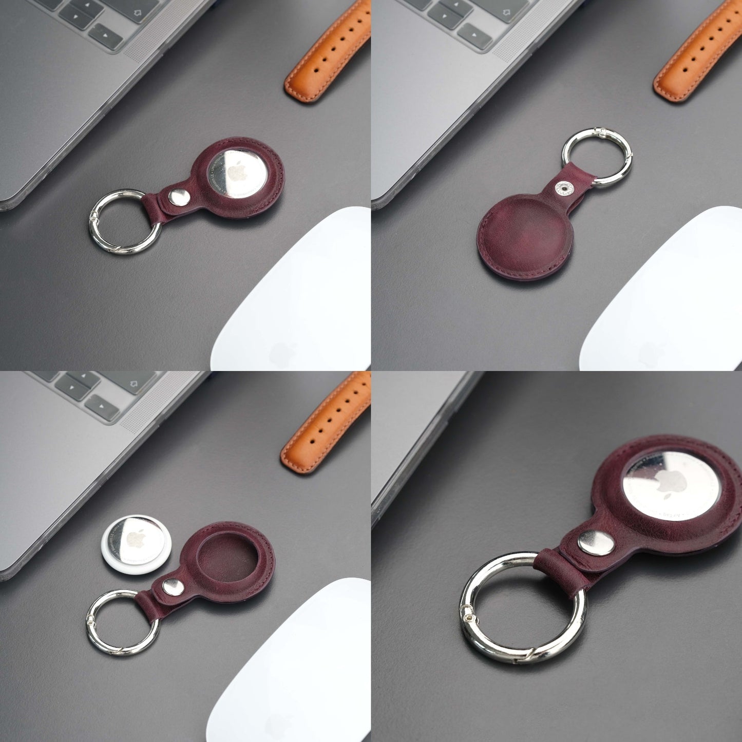 Saratoga Leather AirTag Holder