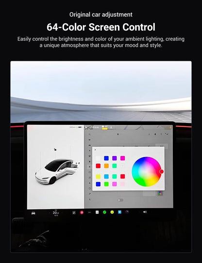 Seat Back Ambient Lighting for Model 3 Highland & New Model Y (2PCS)