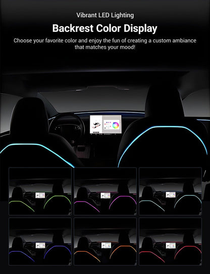 Seat Back Ambient Lighting for Model 3 Highland & New Model Y (2PCS)