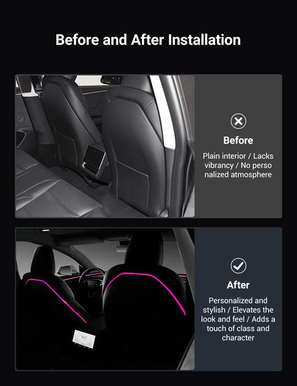 Seat Back Ambient Lighting for Model 3 Highland & New Model Y (2PCS)