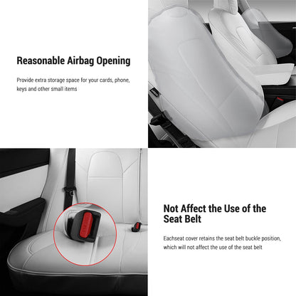 Seat Covers for Only Front Seats/Rear Seats for Tesla Model 3 & Model Y (5 Seater)