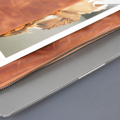 Seward Leather Laptop Bag with Shoulder Strap - MacBook Sleeve 14" & 16"