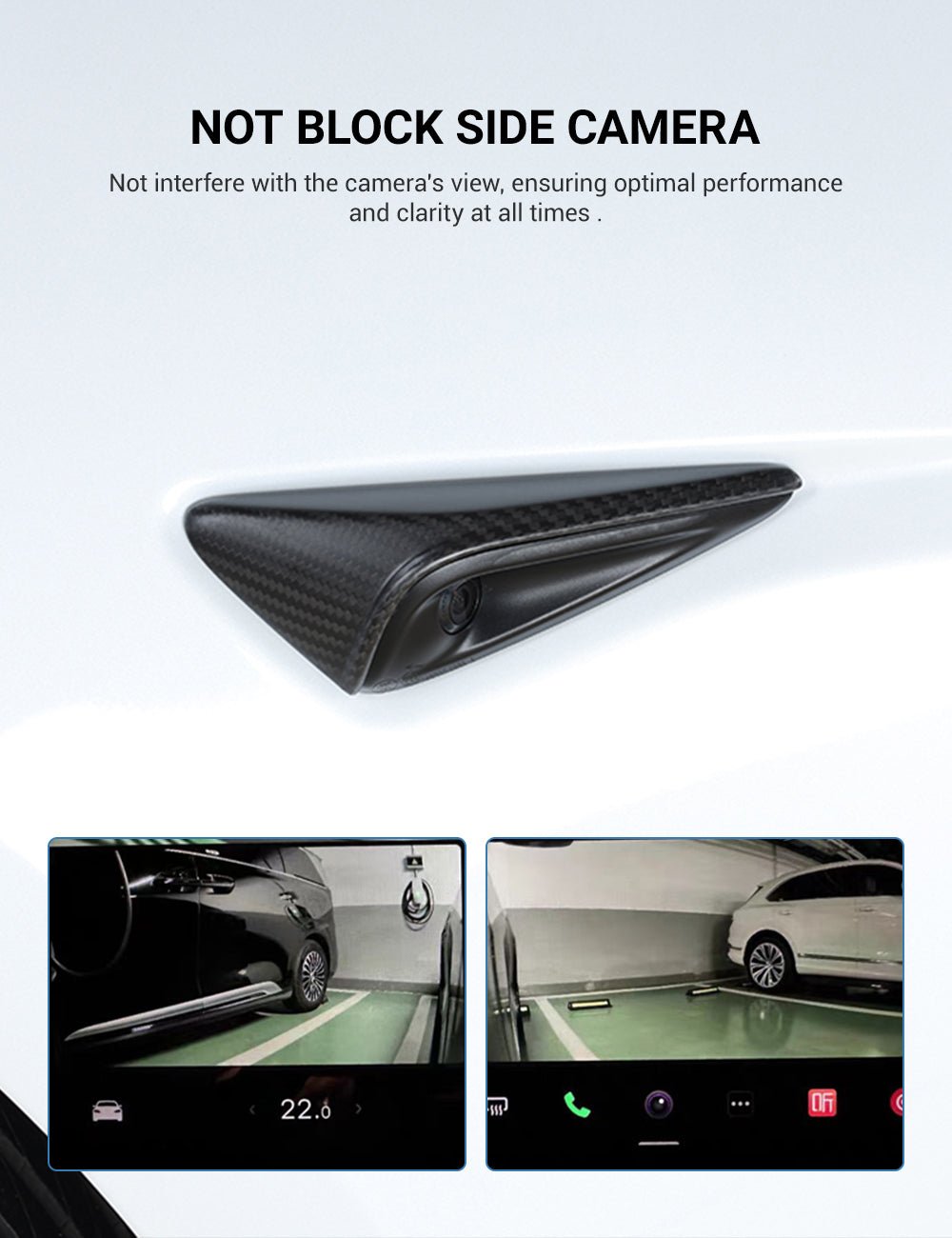 Side Camera Turn Signal Cover for Model 3/S/Y/X - Carbon Fiber Exterior Mods