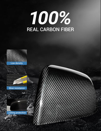 Side Mirror Cover OEM Style for Tesla Model X / S - Dry Carbon Fiber Exterior Mods