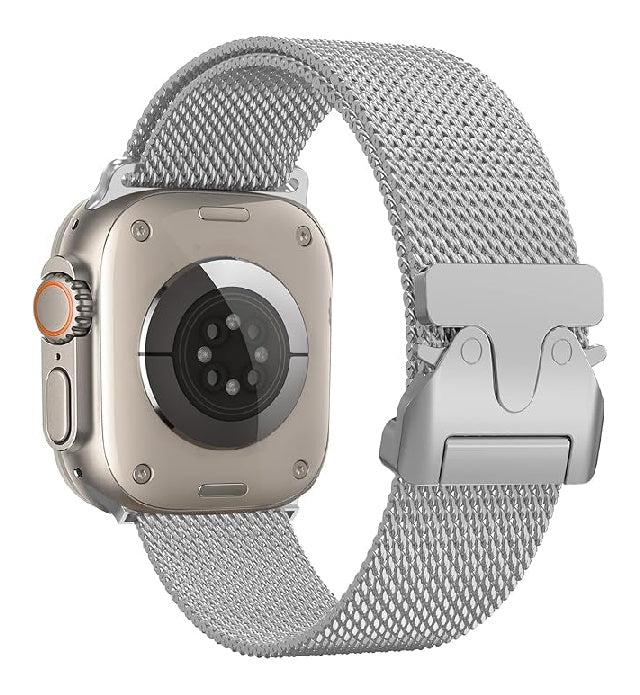 Magnetic Umbrella Buckle Milanese Stainless Steel Strap for Apple Watch