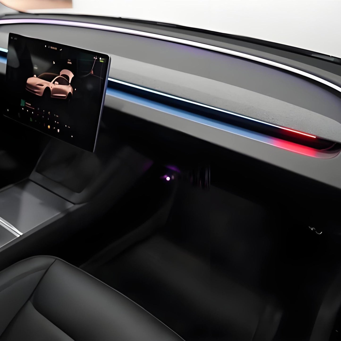 BSD Blind Spot Monitor RGB Ambient Lighting for Model 3/Y | OEM Screen Control