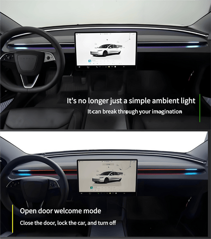 BSD Blind Spot Monitor RGB Ambient Lighting for Model 3/Y | OEM Screen Control