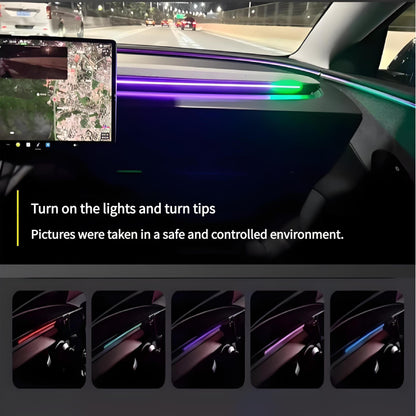 BSD Blind Spot Monitor RGB Ambient Lighting for Model 3/Y | OEM Screen Control