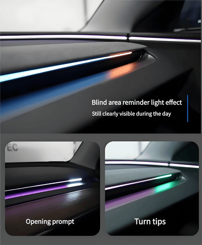 BSD Blind Spot Monitor RGB Ambient Lighting for Model 3/Y | OEM Screen Control