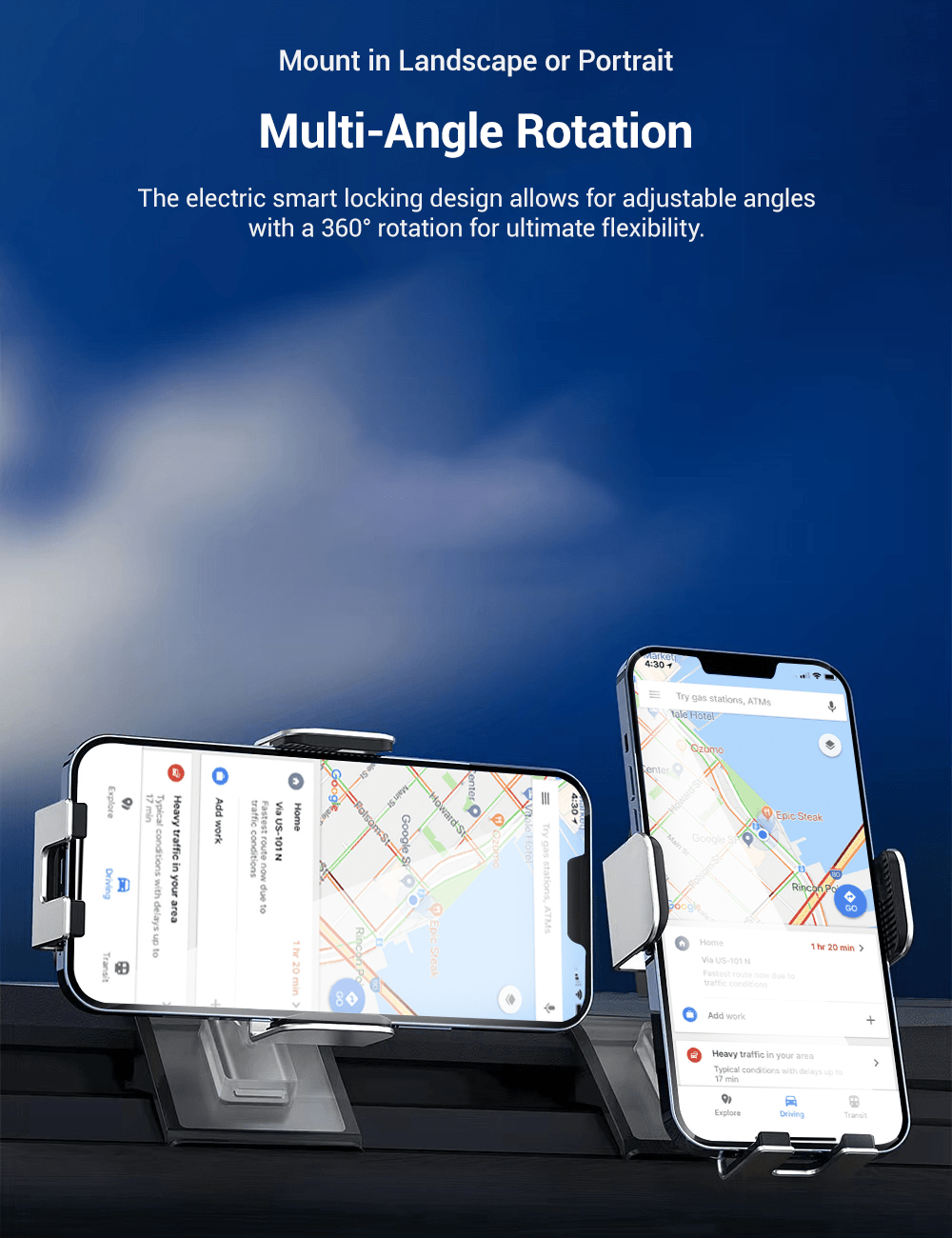 Solar Mobile Phone Holder for Tesla Model 3/Y