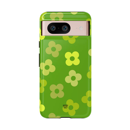 GREEN RETRO FLOWERS | Tough Phone Case