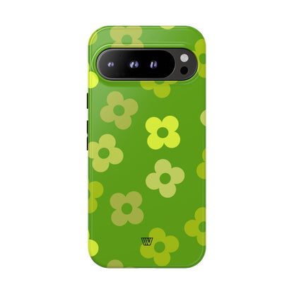 GREEN RETRO FLOWERS | Tough Phone Case