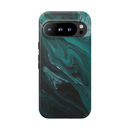 TEAL PAINT SWIRL | Tough Phone Case