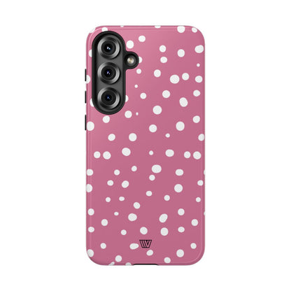 BLUSH RED DOTS | Tough Phone Case