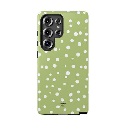 PALE OLIVE DOTS | Tough Phone Case