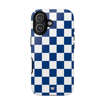 BLUE WHITE CHECKERBOARD | Tough Phone Case