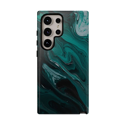 TEAL PAINT SWIRL | Tough Phone Case