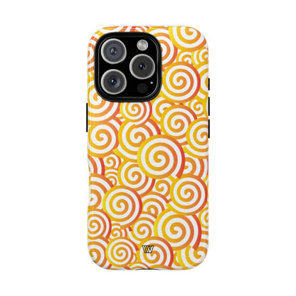 ABSTRACT SPIRAL ORANGE | Tough Phone Case