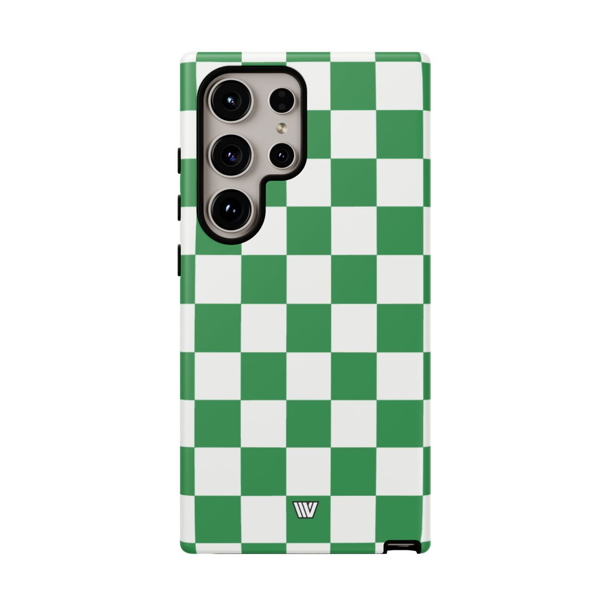 GREEN WHITE CHECKERBOARD | Tough Phone Case