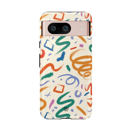DOODLE BRUSH STROKES | Tough Phone Case