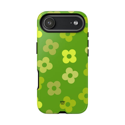 GREEN RETRO FLOWERS | Tough Phone Case