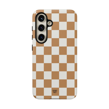 CHESTNUT CHECKERBOARD | Tough Phone Case