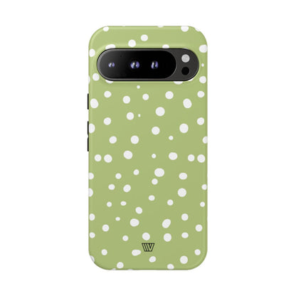 PALE OLIVE DOTS | Tough Phone Case