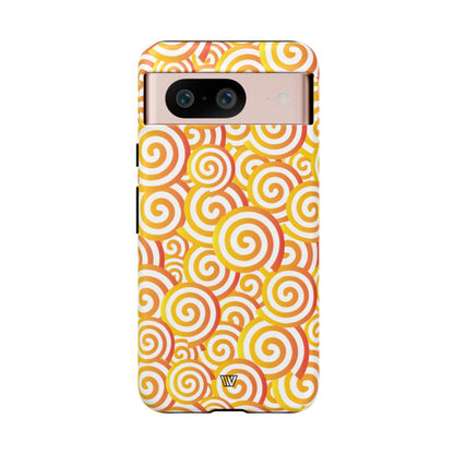 ABSTRACT SPIRAL ORANGE | Tough Phone Case
