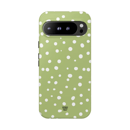 PALE OLIVE DOTS | Tough Phone Case