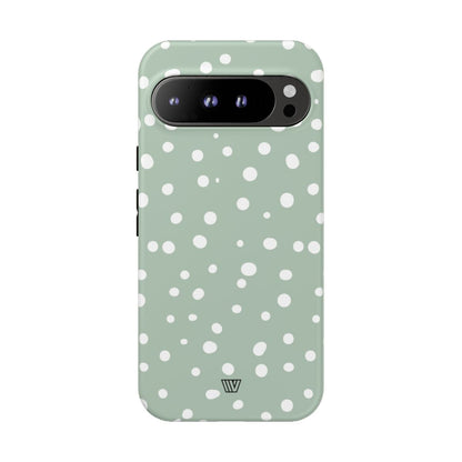 PASTEL GREEN DOTS | Tough Phone Case