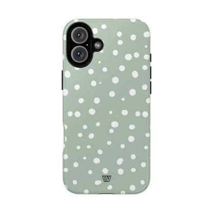 PASTEL GREEN DOTS | Tough Phone Case