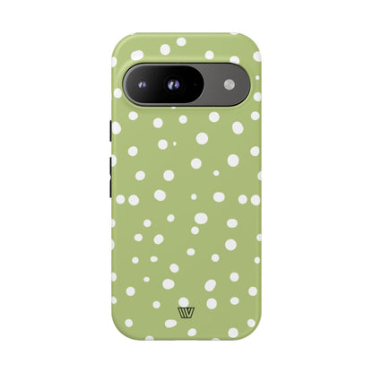 PALE OLIVE DOTS | Tough Phone Case