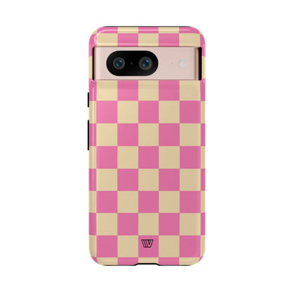 PINK TAN CHECKERBOARD | Tough Phone Case
