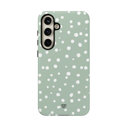 PASTEL GREEN DOTS | Tough Phone Case